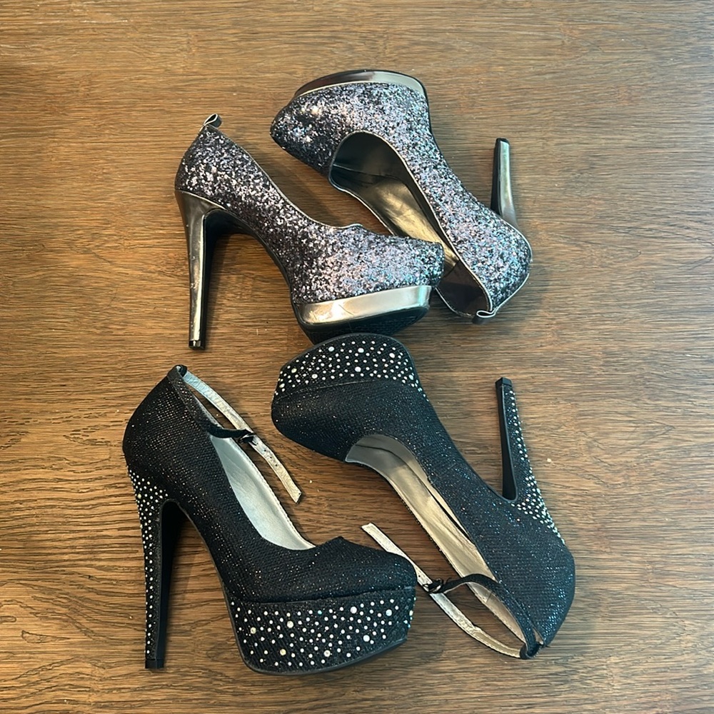 Sparkly stiletto heels bundle